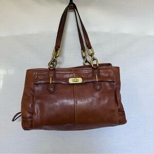 Coach Chelsea Rich Whisky Brown Leather Women's Bag